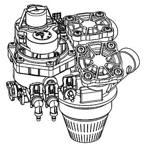 Grünbeck control valve with wastewater hose 187296e MC38, MD38, SD21, SE21