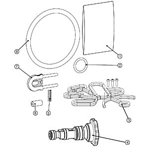 Kit d&#39;entretien Grünbeck pour vanne de régulation avec injecteur 187668e MC/MD32, PA/PB, EA/E