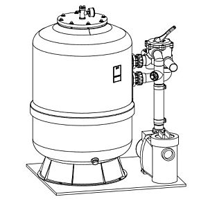 Système de filtration Grünbeck GENO-mat F 600 H, WS, B 241000020000 avec pompe auto-amorçante