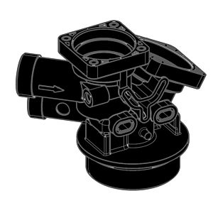 Grünbeck control valve housing with water meter 188510e