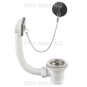 HAAS Ab-/Überlaufventil 2018 weiß, für Kunststoff-Rundwaschbecken