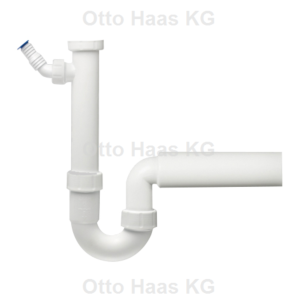 HAAS Spülen-Siphon 2915 DN 50, 1 1/2", mit Geräteanschluss, Polypropylen, weiß