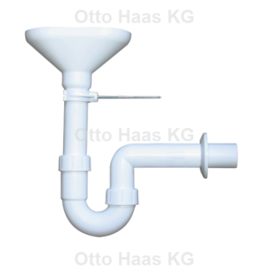 Siphon entonnoir HAAS 3010 DN 40, pour fuite d&#39;eau, polypropylène, blanc