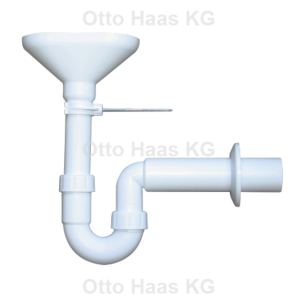 HAAS funnel siphon 3015 DN 50, for leaking water, polypropylene, white