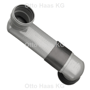 HAAS Oha WC jump arch 3983 DN 90/110, horizontal, with heat shrink tubing, grey