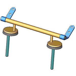 Haro Spezialscharnier 405058 S2502, Edelstahl, Drehpunkthöhe 33mm