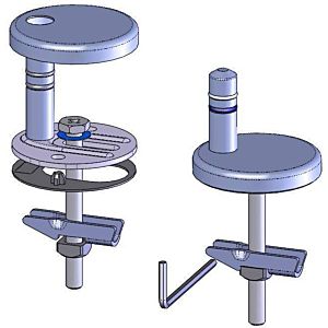 charnière à cheville pliante Haro BVO 408342 C4602G, Inox , hauteur du point de pivotement 30 mm, SoftClose classic