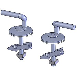 Haro BVO folding dowel plug-in hinge 408425 Stainless Steel , pivot point height 21mm