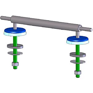 Haro charnière spéciale 408.965 S 3902W, Inox , hauteur 27mm point de pivotement