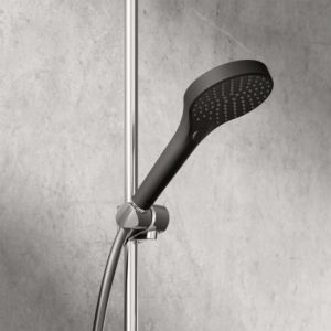 Douchette à main Hansa HANSAVIVA 4433030033 Débit à 3 bars 12 l/min, G 1/2, noir mat