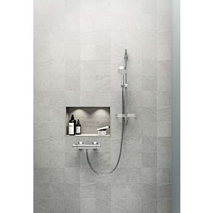 Hansa Hansabasicjet rail set 44780133 720 mm, three-jet hand shower, soap dish, chrome, d = 18mm