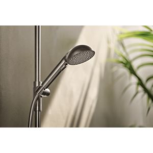 Hansa AURELIA hand shower set 4717012080 wall-mounted, Ø 110mm, 3-jet, brushed steel
