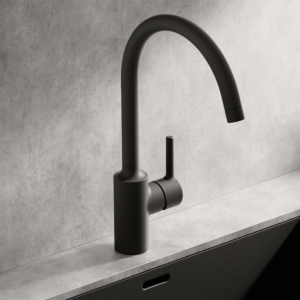 Hansa HANSAVANTIS kitchen faucet 5220226733 side-operated, projection 247 mm, matt black