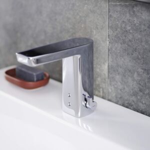 Hansa Hansastela mitigeur de lavabo infrarouge 57122279 fonctionnement sur secteur, saillie 105 mm, chromé