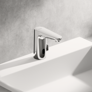 Hansa HANSAELECTRA infrared basin mixer 91002219 chrome, battery-operated, projection 123 mm