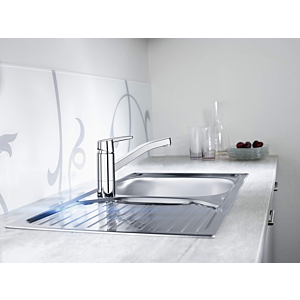 Hansa HANSAPOLO Eco kitchen tap 514822930004 3.36 l/min, swivel spout, 215mm projection, chrome