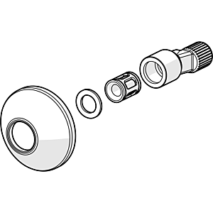 Hansa S-Anschluss mit Schalldämpfer chrom 59904793 G1/2 chr