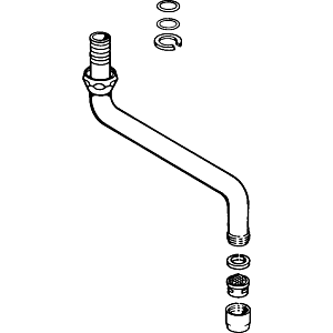 Sortie Hansa 200 mm chromé 59911171 chr