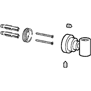 Hansa Wandhalter chrom komplett 59913028