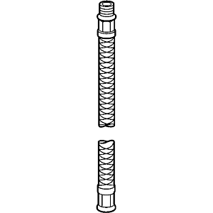 Hansa pressure hose M10 x 1 x M14 x1 800 mm 59913252 M10x1M14x1, L=800