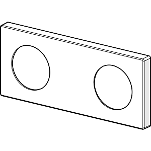 Rosace Hansa 175 x 75 mm chromé à Matrix 59913703 chr