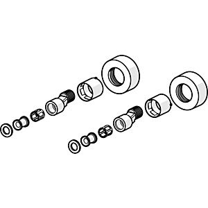 Hansa rosettes and S-connection set 59913824 with rosette, chrome