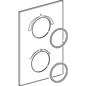 Hansa plaque de recouvrement 59913924 59913924 chrome
