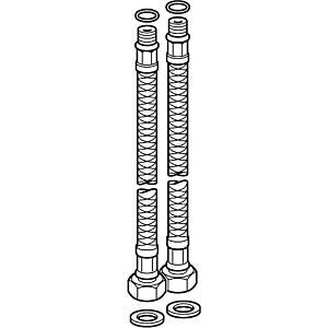 Hansa pressure hose M10 x 1 - G3/8, 650 mm 59913992 M10x1,G3/8, L=650