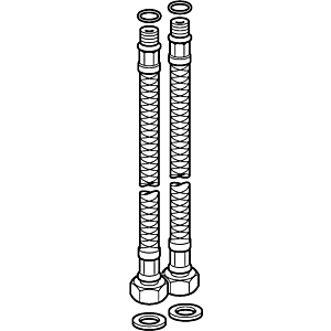 Hansa pressure hose M8 x 1 - G3/8, 480 mm 59914008 M8x1, G3/8, L=480