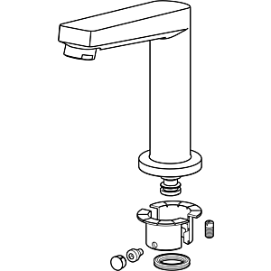 Hansa spout washbasin Twist complete 59914201 130 mm chr