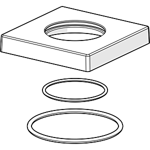 Hansa Rosette 75 x 75 mm komplett Auslauf 59914211