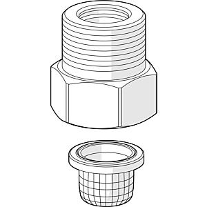 Hansa Schmutzfilter und Anschlussnippel 59914226 G3/8xG3/8