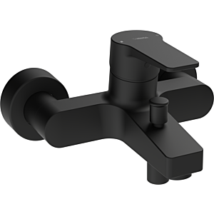 Hansa Hansatwist bath mixer 0974218333 exposed, full lever, projection 162mm, matt black
