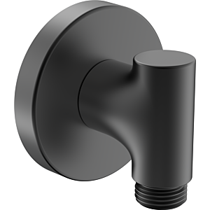 HANSA wall connection elbow wall mounting, G 1/2, round, black matt