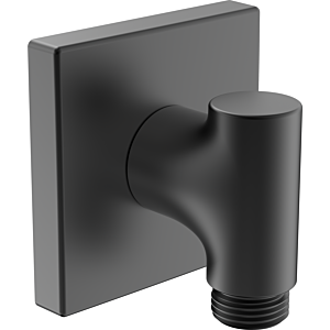 Hansa wall connection elbow 290023-33 wall mounting, G 1/2, square, black matt