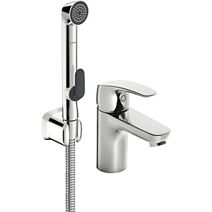 Hansa Hansapinto Waschtischarmatur 45052283 ohne Ablaufgarnitur, mit Brause, Ausladung 107 mm, chrom