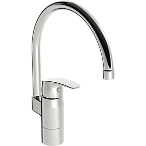 Robinet de cuisine Hansa HANSAPINTO 45302203, basse pression, compatible Bluetooth, pivotant, portée de 178 mm, chromé