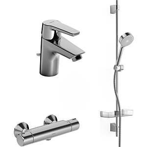 Hansa Hansapolo shower set thermostat 46530090 chrome