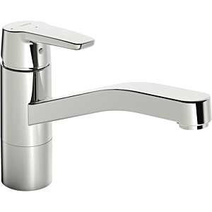 Robinet de cuisine Hansa HANSAPOLO 5148229300676, fonction eau froide, pivotant, portée 215 mm, chromé
