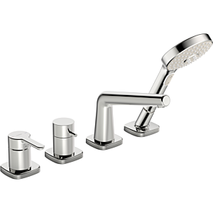 Hansa Hansadesigno Hansa Hansadesigno Single lever mixer for all 4-hole installation sets, rosette soft edge, chrome