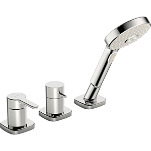 Hansa Hansadesigno Hansa Hansadesigno Mitigeur monocommande pour tous les sets d&#39;installation à 3 trous, rosace bord doux, chrome