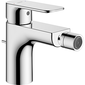 Robinet de bidet Hansa HANSABASIC 55433243, bonde métallique, saillie 129 mm, chromé