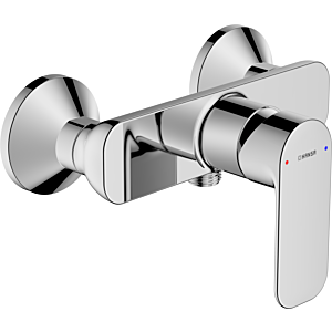 Robinet de douche Hansa HANSABASIC 55450103, montage en surface, pour fixation murale, chromé