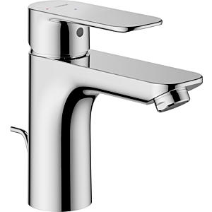 Hansa HANSABASIC Waschtischarmatur 5550224300006 Metall-Ablaufgarnitur, Kaltstartfunktion, Ausladung 112mm, chrom
