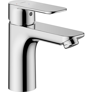 Hansa HANSABASIC XL basin mixer tap 5552220300006, metal waste fitting, cold start function, 112mm projection, chrome