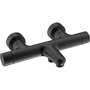 Hansa HANSAPRISMA bath and shower mixer 5810230133 with thermostat, wall mounting, matt black