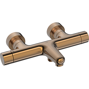 Hansa HANSAPRISMA bath and shower mixer 5810230181 with thermostat, wall mounting, brushed bronze