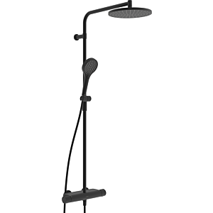 Hansa shower system Hansaviva 6515920133 rain shower, thermostat, wall-mounted, matte black