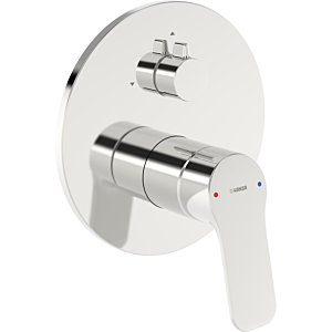 Mitigeur monocommande Hansa HANSABASIC 8055, kit de finition 80559023 pour deux sorties, rond chromé