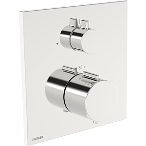 Hansa HANSAEASYTHERM 8113 Thermostat 81139262 Fertigmontageset, Sichtteil f. einen Abgang, eckig chrom